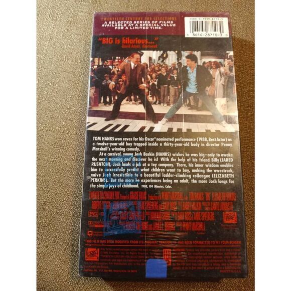 "Big" on VHS - Factory Sealed 20th Century Fox (0576) - Picture 2 of 2